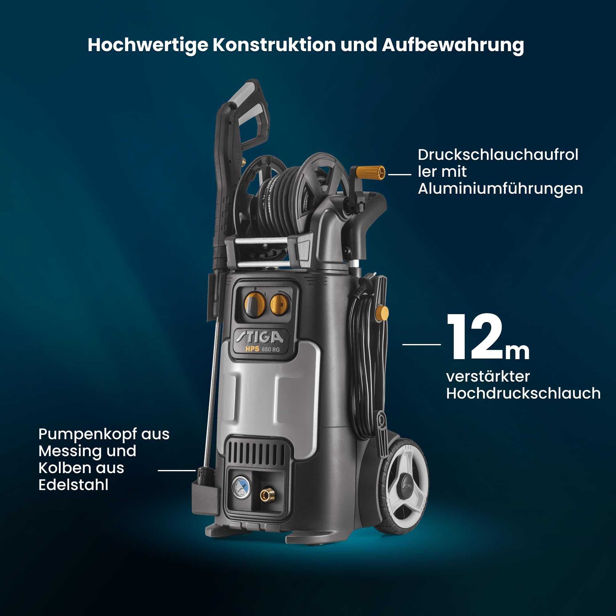 stiga-hochdruckreiniger-hps-650-rg-2800-w-150-bar-12-m-schlauch image 3