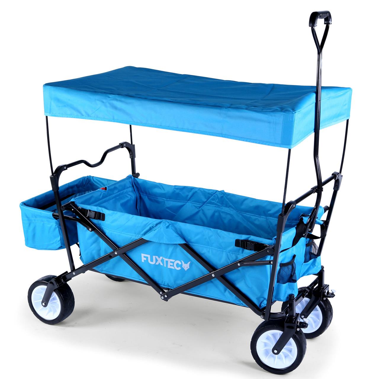 fuxtec-bollerwagen-fx-bw100-t-rkisblau-b-ware-faltbar-75-kg image 4