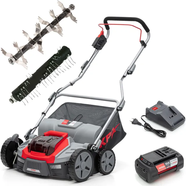 ikra-ib-sr-36-3in1-akku-vertikutierer-rasenl-fter-36cm-inkl-36v-4ah-akku-und-lad image 1