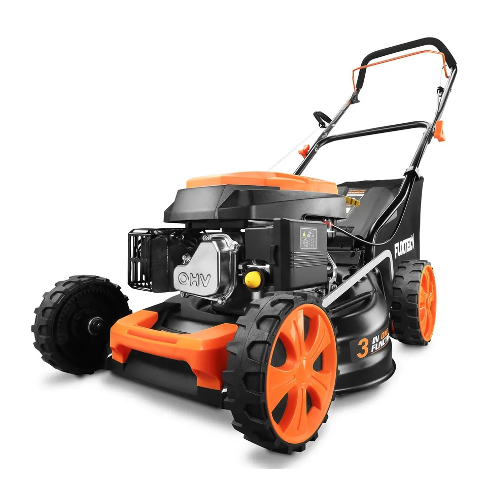 fuxtec-fx-rm4646eco-benzin-rasenm-her-46-cm-mit-146-ccm-und-stahlgeh-use image 1