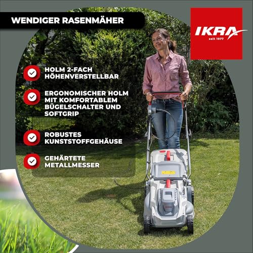 ikra-ierm-1638-1-elektro-rasenm-her-1600w-38cm-schnittbreite image 8