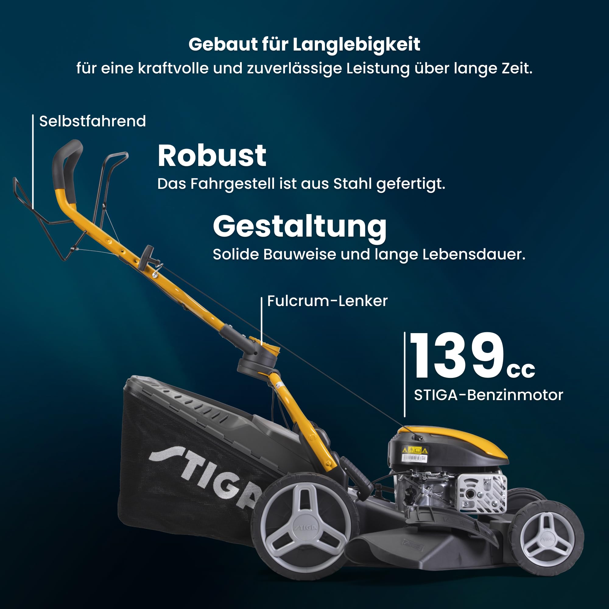 stiga-combi-748-s-benzin-rasenm-her-selbstfahrend-46-cm-stahlm-hwerk-139-cm-60-l image 2