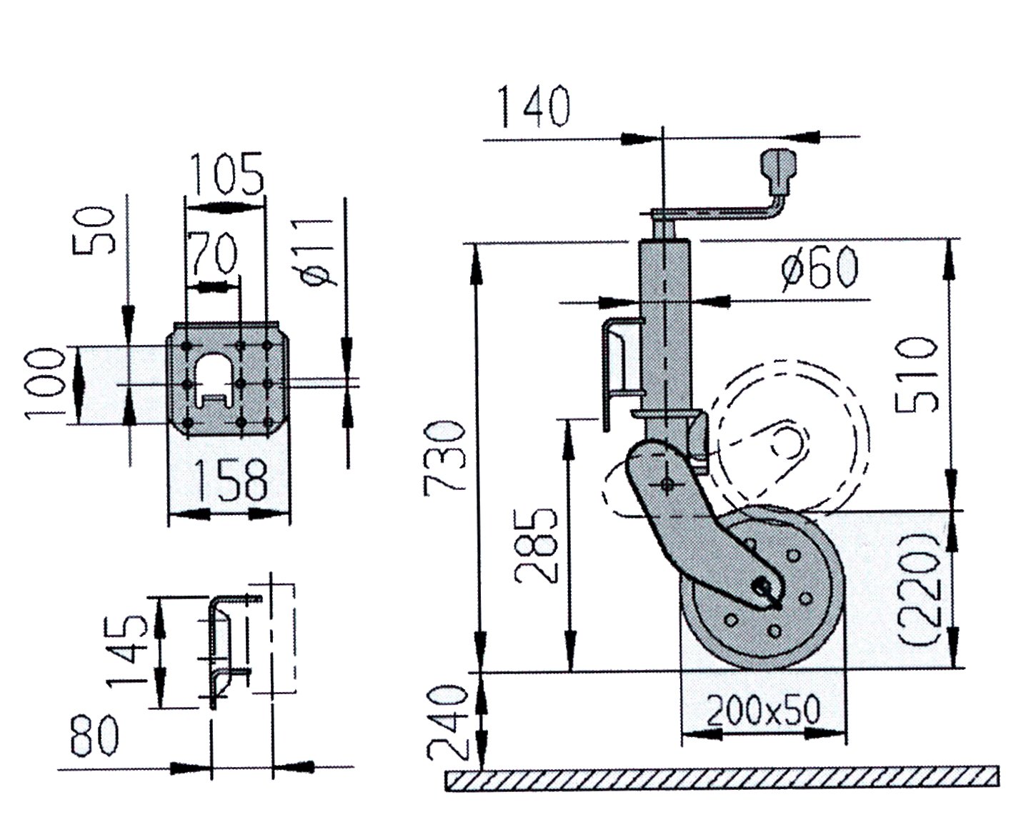 al-ko-profi-st-tzrad-vollautomatik-500-kg-au-enrohr-60-mm image 2