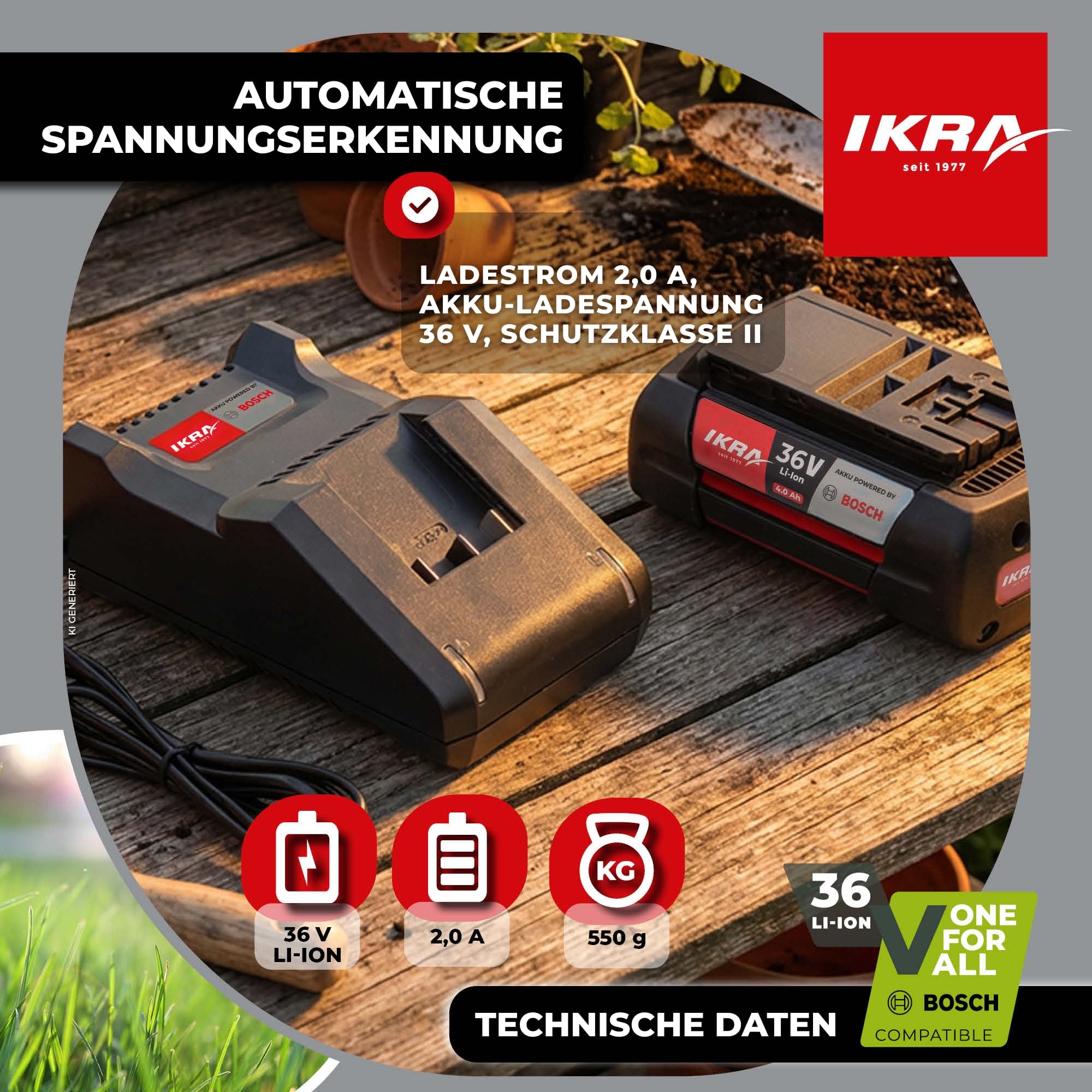 ikra-al-36v-20-36v-akku-ladeger-t-ladestation-2-0a-mit-led-anzeige image 6
