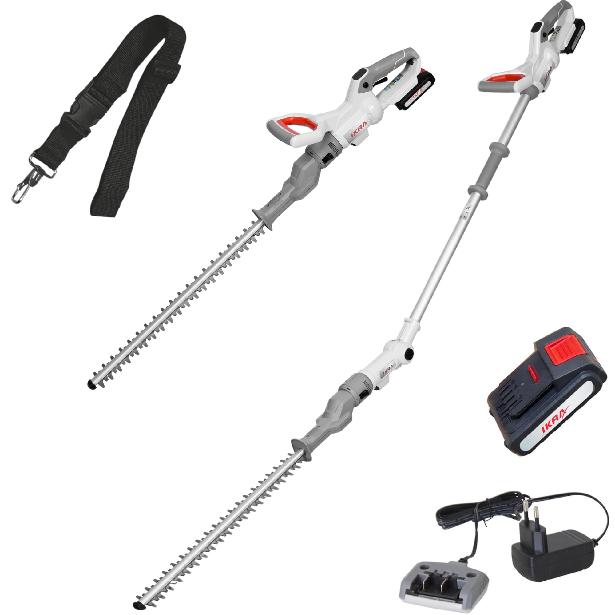 ikra-2in1-akku-heckenschere-icph-2050-mit-teleskopstange-50-cm-20-mm-inkl-akku image 1