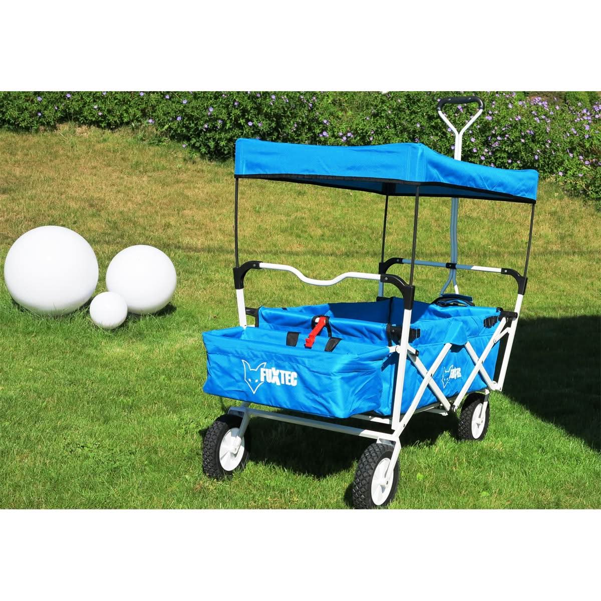 fuxtec-bollerwagen-jw-76ab-blau-mit-sonnendach-b-ware image 2