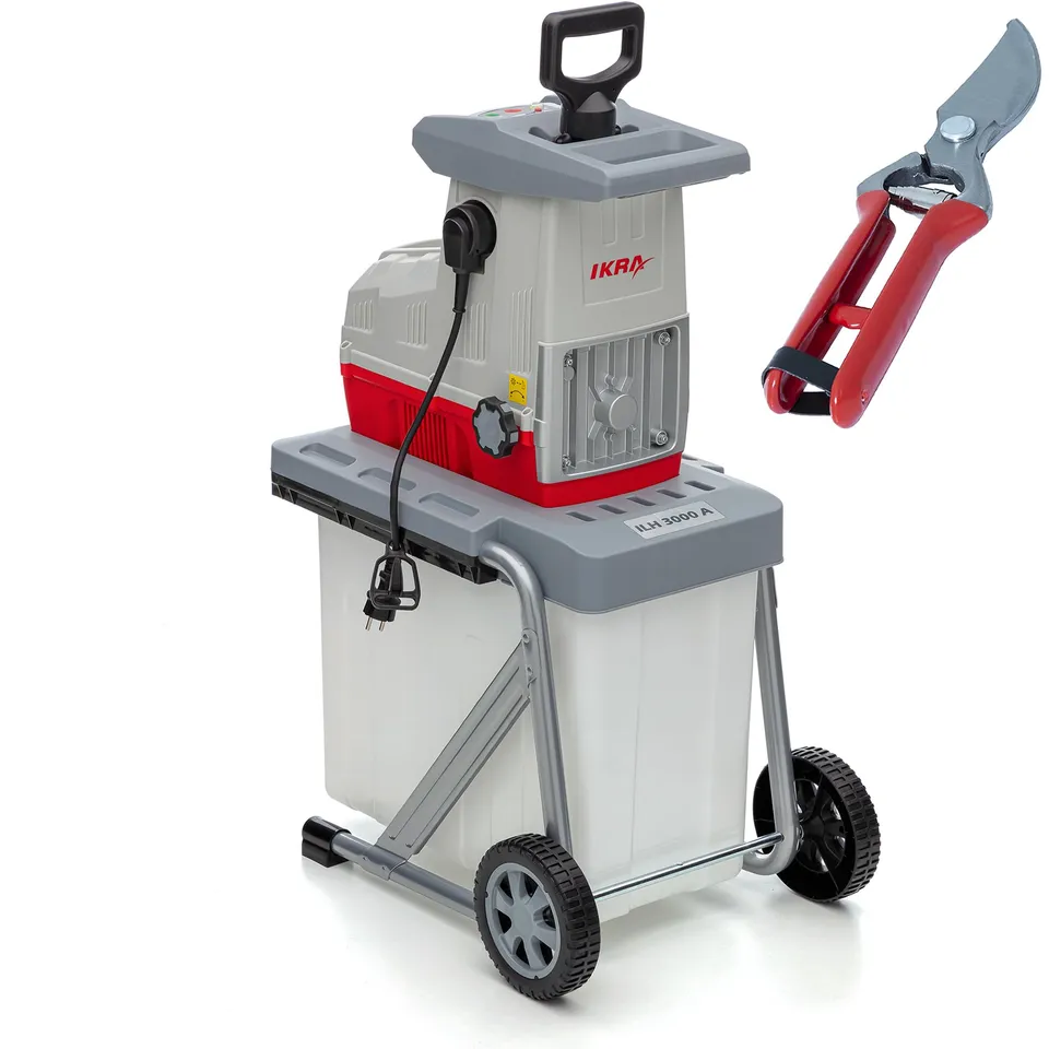 ikra-ilh-3000a-elektro-gartenh-cksler-walzenh-cksler-3000w-inkl-gartenschere image 1