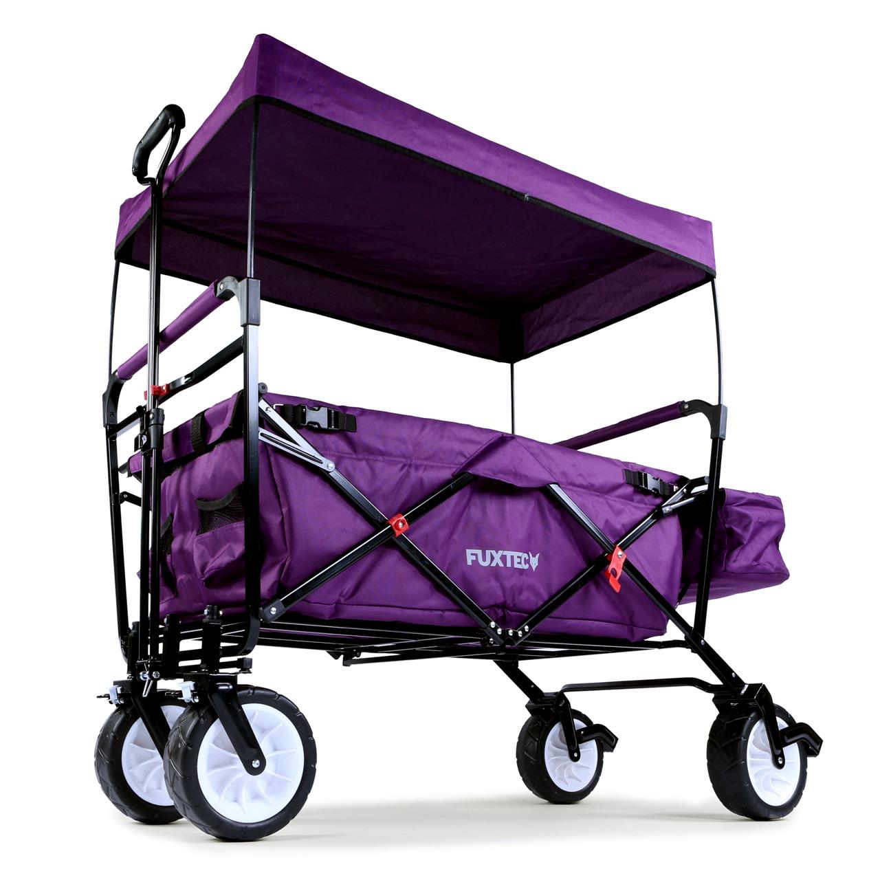 fuxtec-bollerwagen-jw-76cp-lila-mit-sonnendach-b-ware image 2