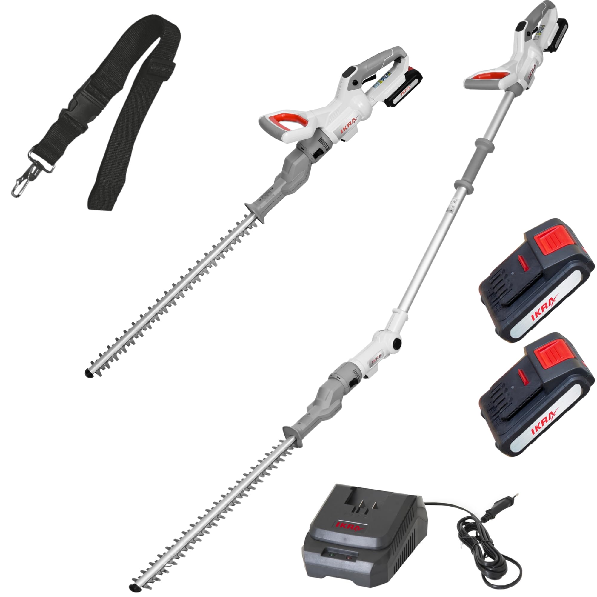 ikra-icph-2050-2in1-teleskop-heckenschere-20v-mit-2-akkus-und-schnelllader image 1