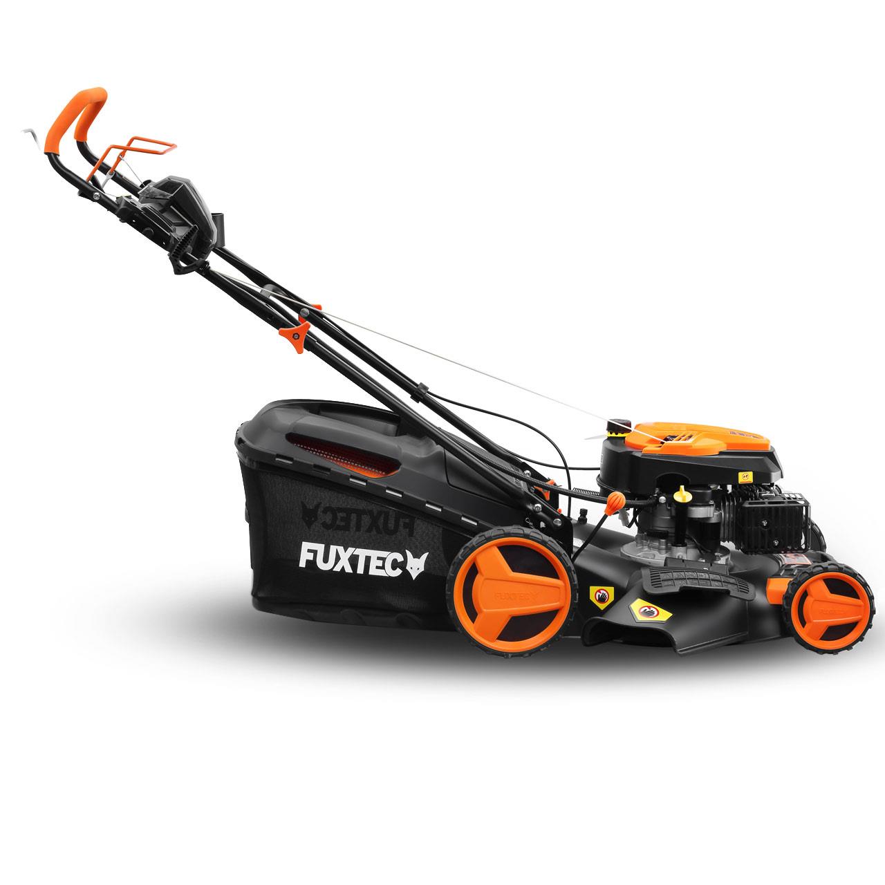 fuxtec-fx-rm5196es-benzin-rasenm-her-mit-e-start-und-zipgo-b-ware image 8