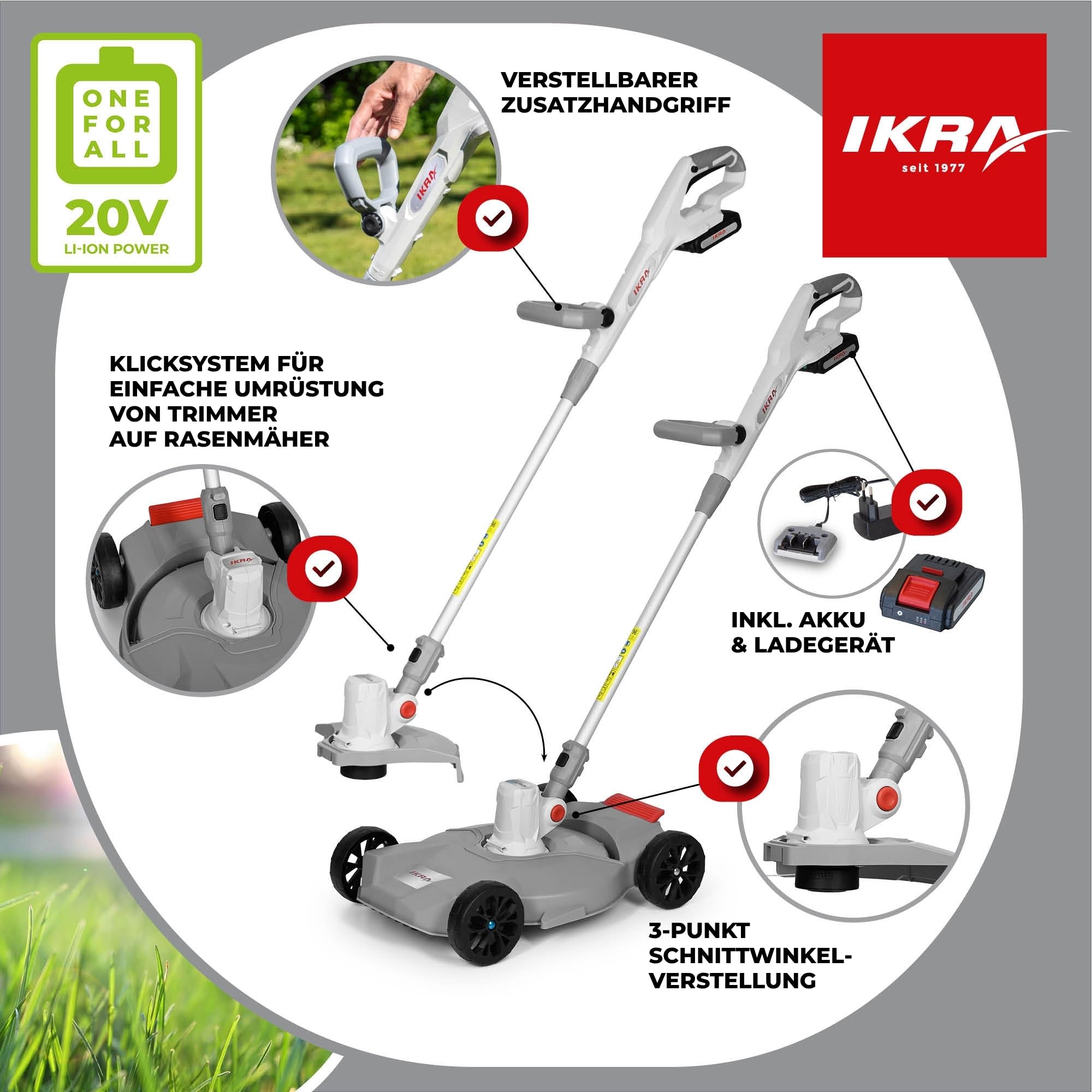 ikra-2in1-akku-rasentrimmer-iart-2030-f-20-v-30-cm-mit-m-heraufsatz image 6